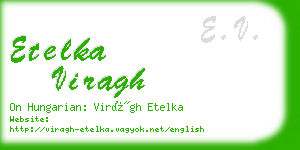 etelka viragh business card